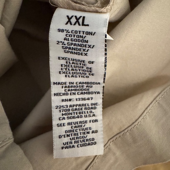 beige romper dress size xxl buttons down pocket with collar - Picture 5 of 5